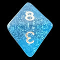 TDSO Glitter Blue D8 Dice