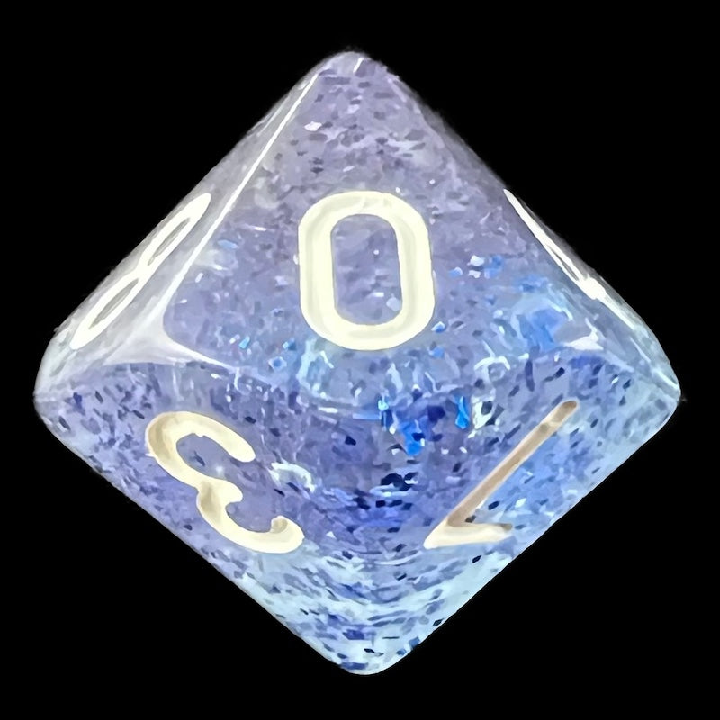 TDSO Glitter Dark Blue D10 Dice