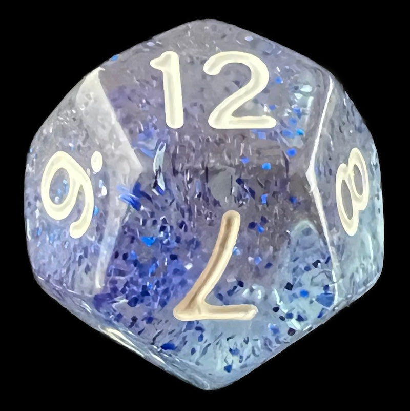 TDSO Glitter Dark Blue D12 Dice