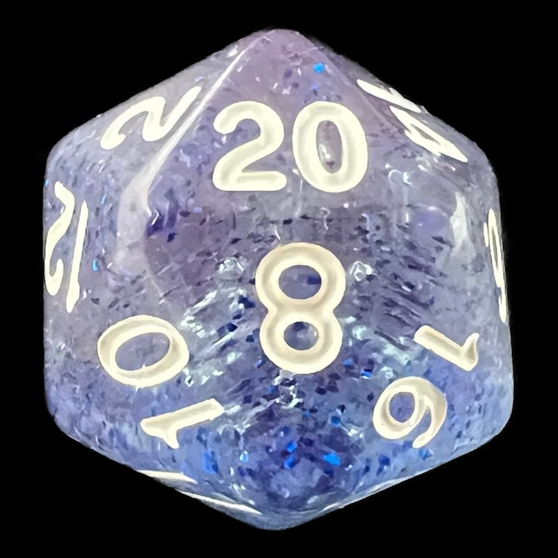 TDSO Glitter Dark Blue D20 Dice