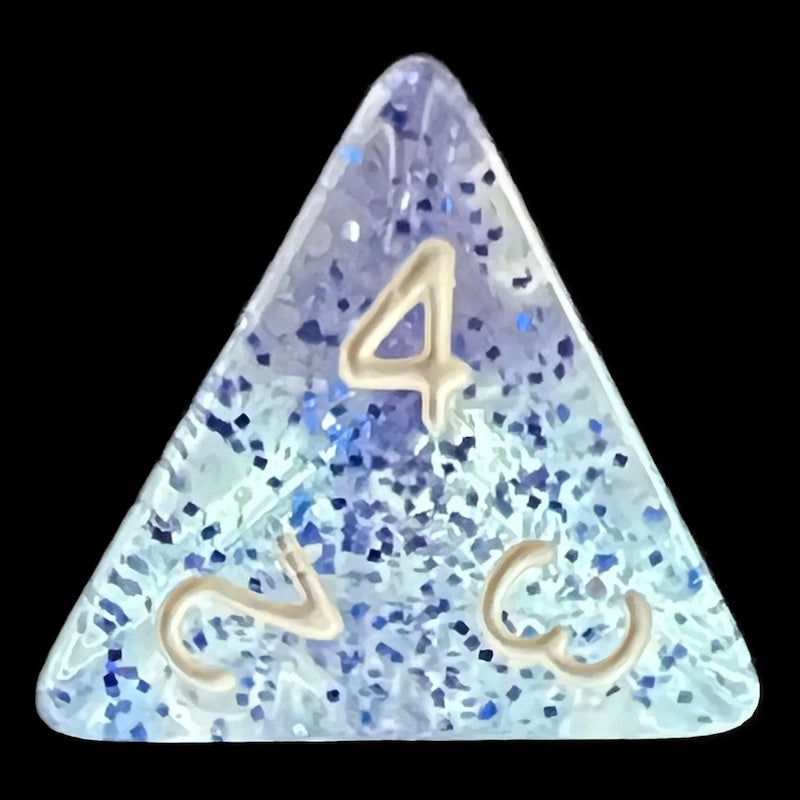 TDSO Glitter Dark Blue D4 Dice