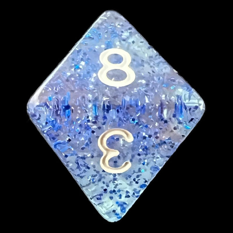 TDSO Glitter Dark Blue D8 Dice