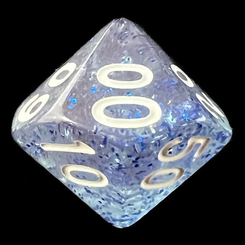 TDSO Glitter Dark Blue Percentile Dice