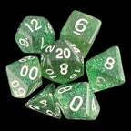 TDSO Glitter Green 7 Dice Polyset