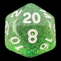 TDSO Glitter Green D20 Dice