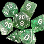 TDSO Glitter Green 7 Dice Polyset