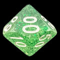 TDSO Glitter Green Percentile Dice