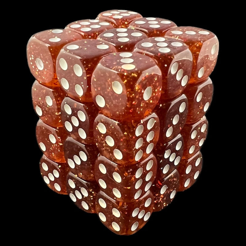 TDSO Glitter Orange 36 x D6 Dice Set