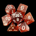 TDSO Glitter Orange 7 Dice Polyset