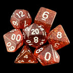 TDSO Glitter Orange 7 Dice Polyset
