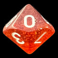 TDSO Glitter Orange D10 Dice