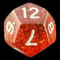 TDSO Glitter Orange D12 Dice
