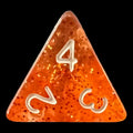 TDSO Glitter Orange D4 Dice