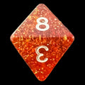 TDSO Glitter Orange D8 Dice