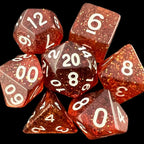 TDSO Glitter Orange 7 Dice Polyset