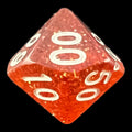 TDSO Glitter Orange Percentile Dice