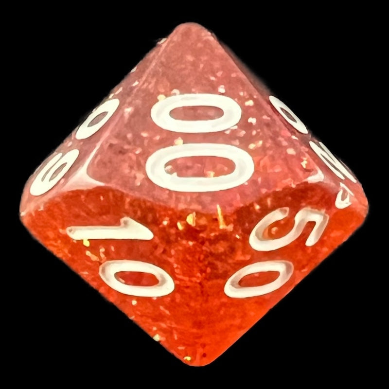 TDSO Glitter Orange Percentile Dice