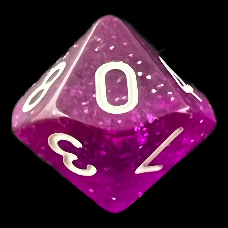 TDSO Glitter Purple D10 Dice
