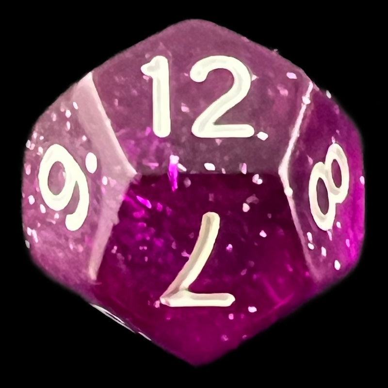 TDSO Glitter Purple D12 Dice