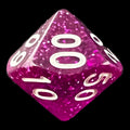 TDSO Glitter Purple Percentile Dice