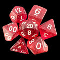 TDSO Glitter Red 7 Dice Polyset