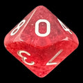 TDSO Glitter Red D10 Dice