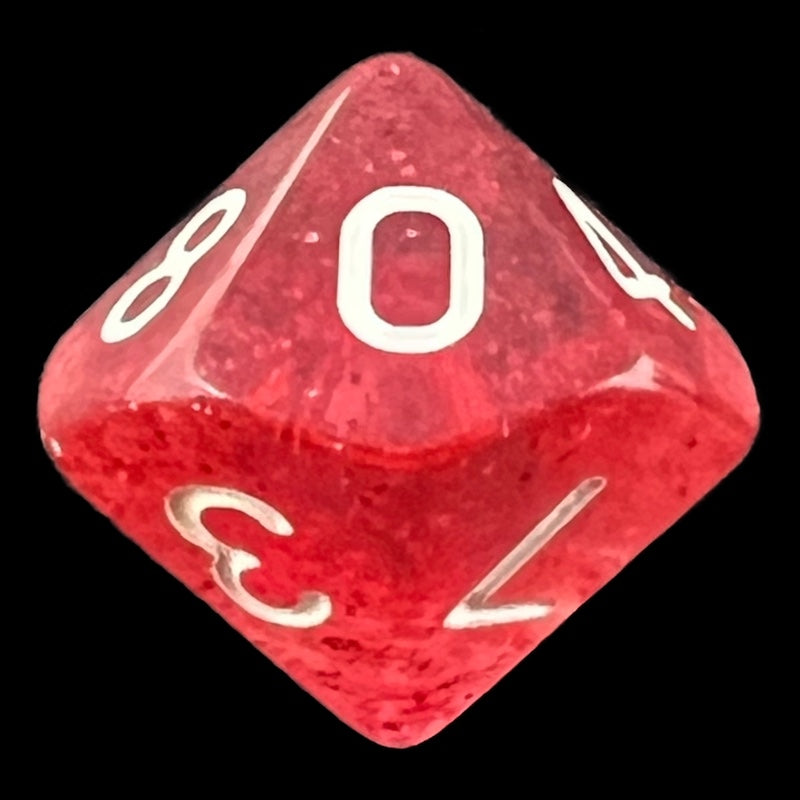 TDSO Glitter Red D10 Dice
