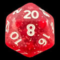 TDSO Glitter Red D20 Dice