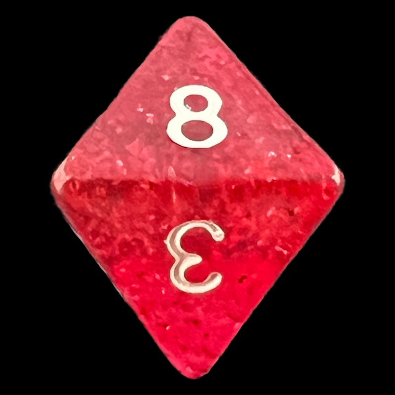 TDSO Glitter Red D8 Dice