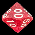 TDSO Glitter Red Percentile Dice