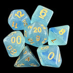 TDSO Glitter Transparent Blue 7 Dice Polyset