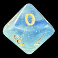 TDSO Glitter Transparent Blue D10 Dice