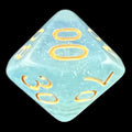 TDSO Glitter Transparent Blue Percentile Dice