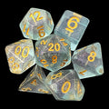 TDSO Iridescent Glitter Blue 7 Dice Polyset