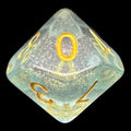 TDSO Iridescent Glitter Blue D10 Dice