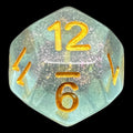 TDSO Iridescent Glitter Blue D12 Dice