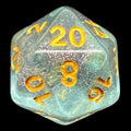 TDSO Iridescent Glitter Blue D20 Dice