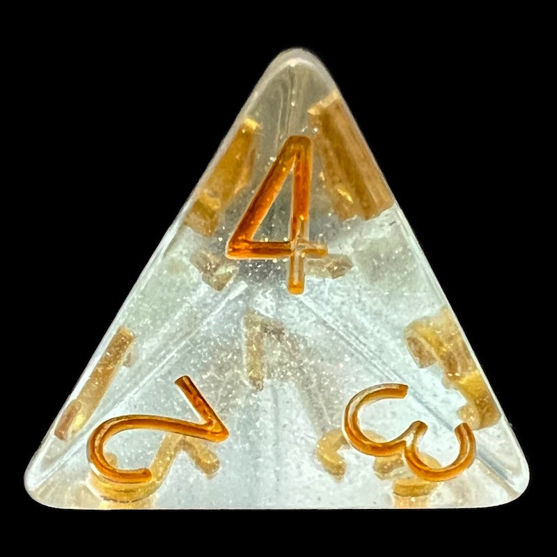 TDSO Iridescent Glitter Blue D4 Dice