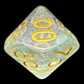 TDSO Iridescent Glitter Blue Percentile Dice
