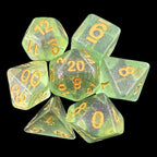 TDSO Iridescent Glitter Green 7 Dice Polyset