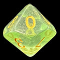 TDSO Iridescent Glitter Green D10 Dice