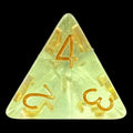TDSO Iridescent Glitter Green D4 Dice