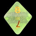 TDSO Iridescent Glitter Green D8 Dice