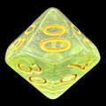 TDSO Iridescent Glitter Green Percentile Dice