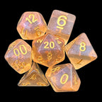 TDSO Iridescent Glitter Orange 7 Dice Polyset