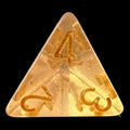 TDSO Iridescent Glitter Orange D4 Dice