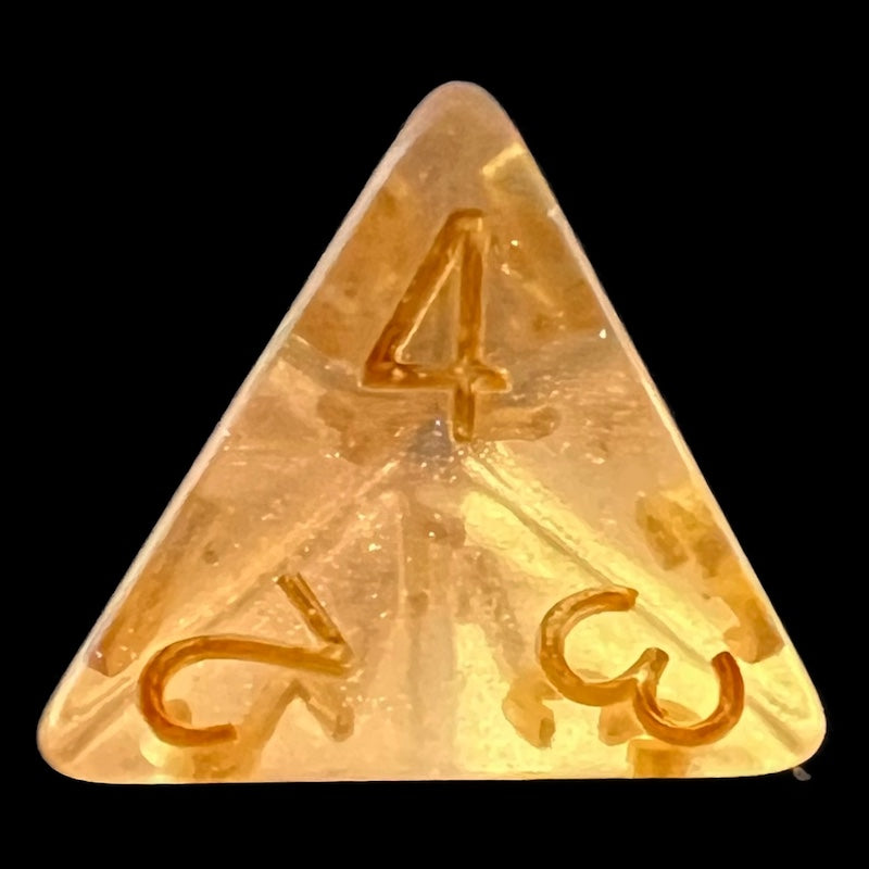 TDSO Iridescent Glitter Orange D4 Dice