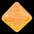 TDSO Iridescent Glitter Orange Percentile Dice