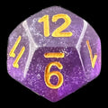 TDSO Iridescent Glitter Purple D12 Dice