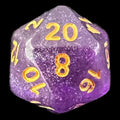 TDSO Iridescent Glitter Purple D20 Dice